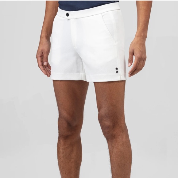 Ron Dorff white & navy tennis shorts men’s size medium - Picture 2 of 10